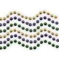 7.5 Mm Bead Necklaces (Mardi Gras Colors)